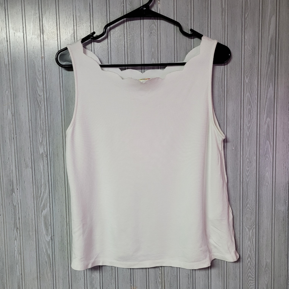 Anthropologie Eri + Ali Scalloped Tank Top Size S